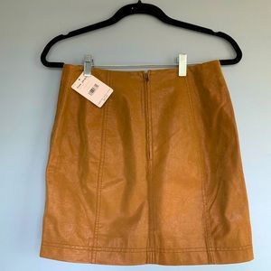 Free People Chestnut mini skirt